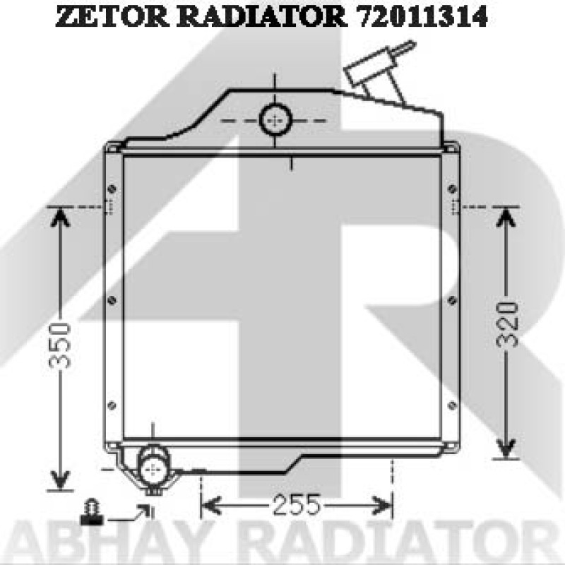 ZETOR RADIATOR 72011314